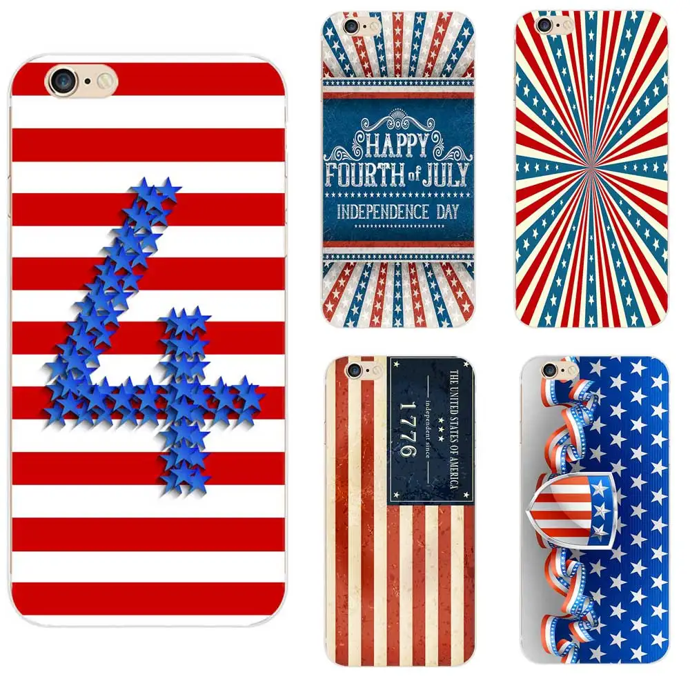 

US Flag Theme USA Flags Design Fourth of July Independence Day Phone Cases For iPhone 6/6s/7/8/X Plus