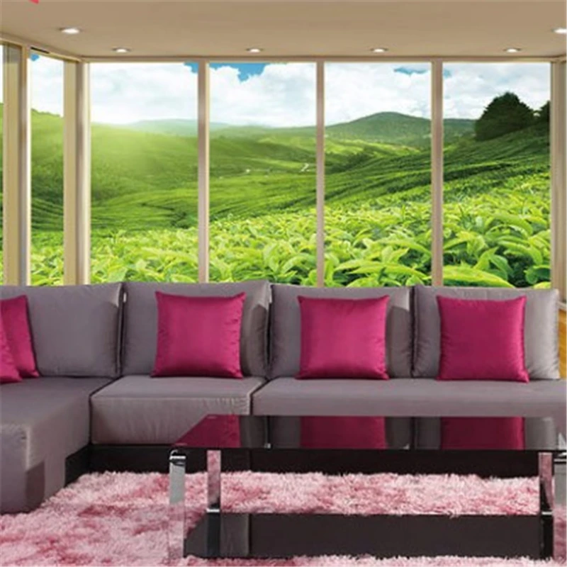 2015Custom 3d photo wall paper Warm a large mural visually expand simple fashion living room bedroom TV 3d mural wallpaper