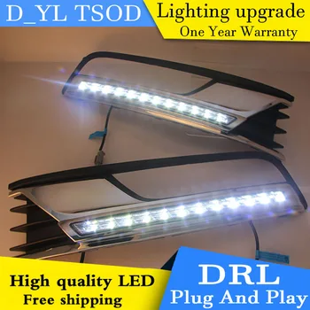 

Car styling For Volkswagen Magotan13-16 LED DRL For led fog lamps daytime running High brightness guide LED DRL light Automobile