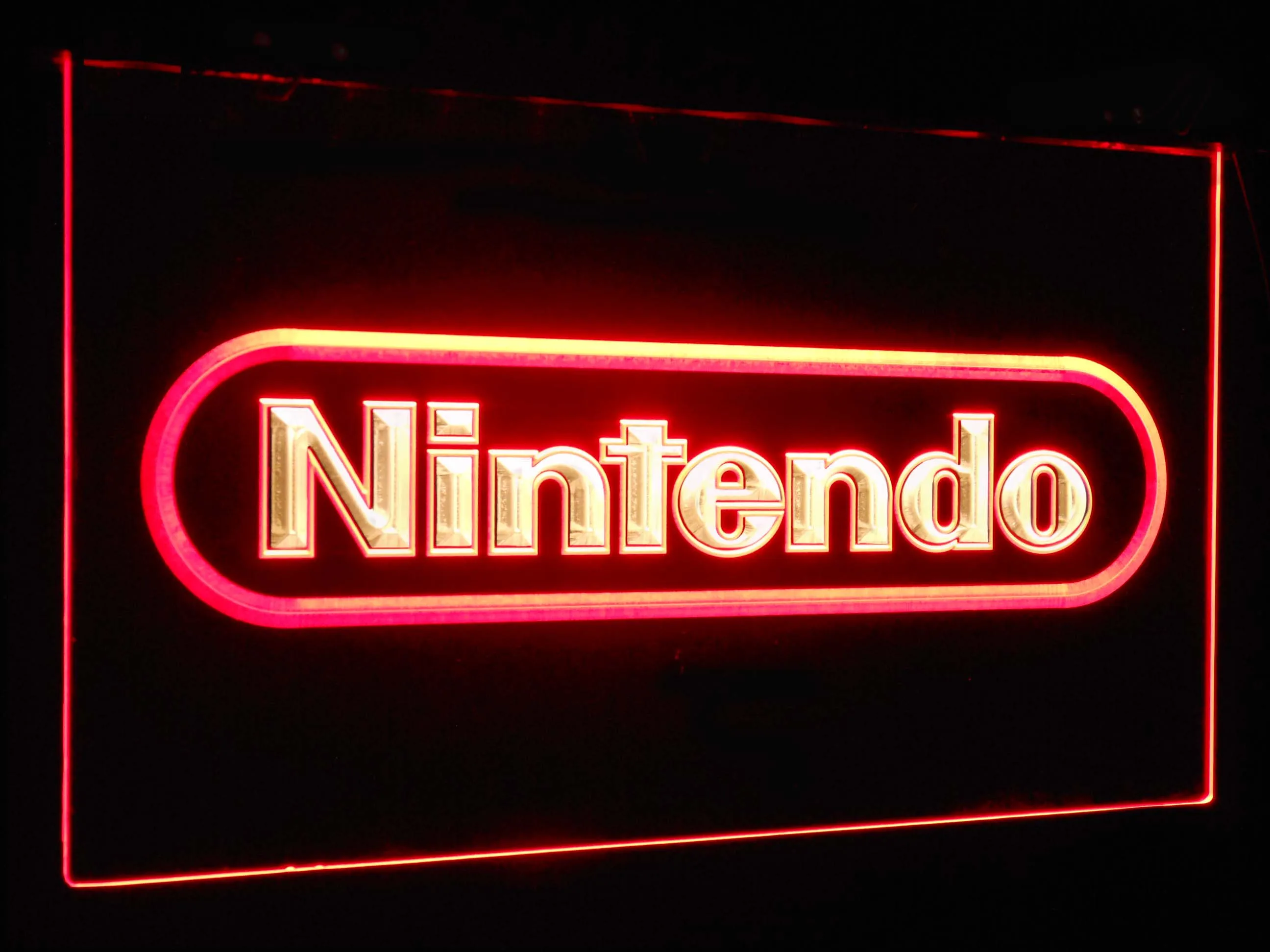 Nintendo видео игровая комната бар украшения подарок двойной цвет светодиодный неоновый светильник вывески st6-e0021 - Цвет: Red and Yellow