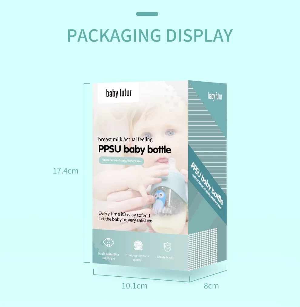 300ml/210ml babyfutur baby bottle ppsu plastic wide bore Prevent breaking bottle Baby PPSU Milk Feeding