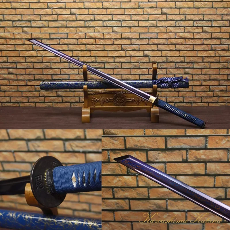 Buy Handmade Folded Steel Real Samurai Ninja Straight