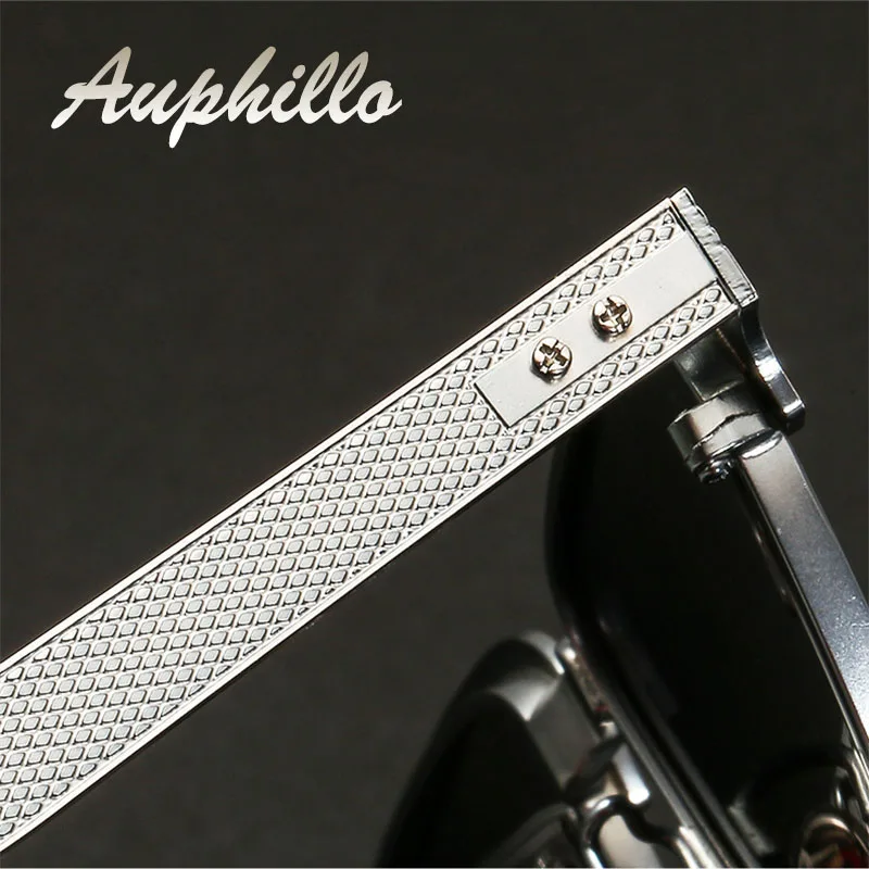 AUPHILLO Classic Man Sunglasses Brand 2019 Men Polarized Sunglasses Driver's Driving Glasses Square Semi-Riless Retro Sunglasses