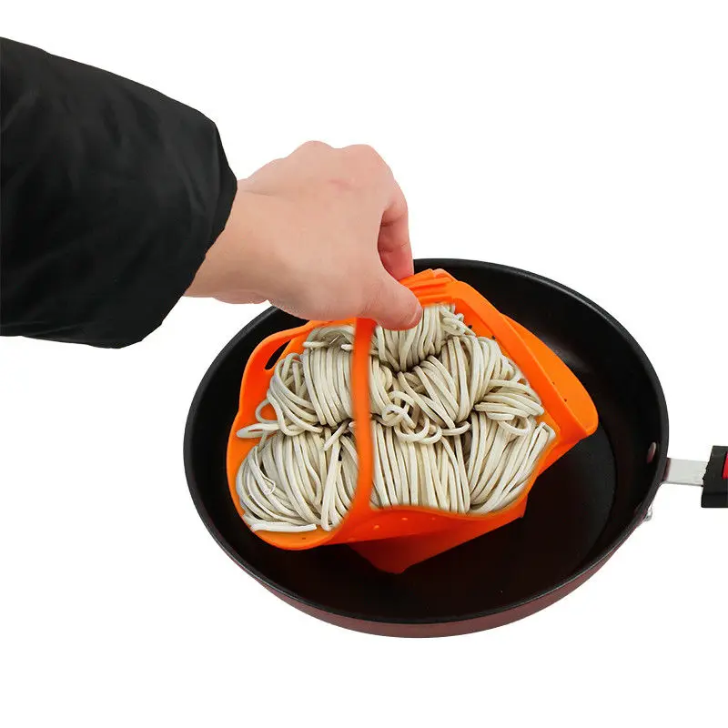 Silicone Steamer Instant Pot Basket Strainer W/Long Handle For Safe Removal