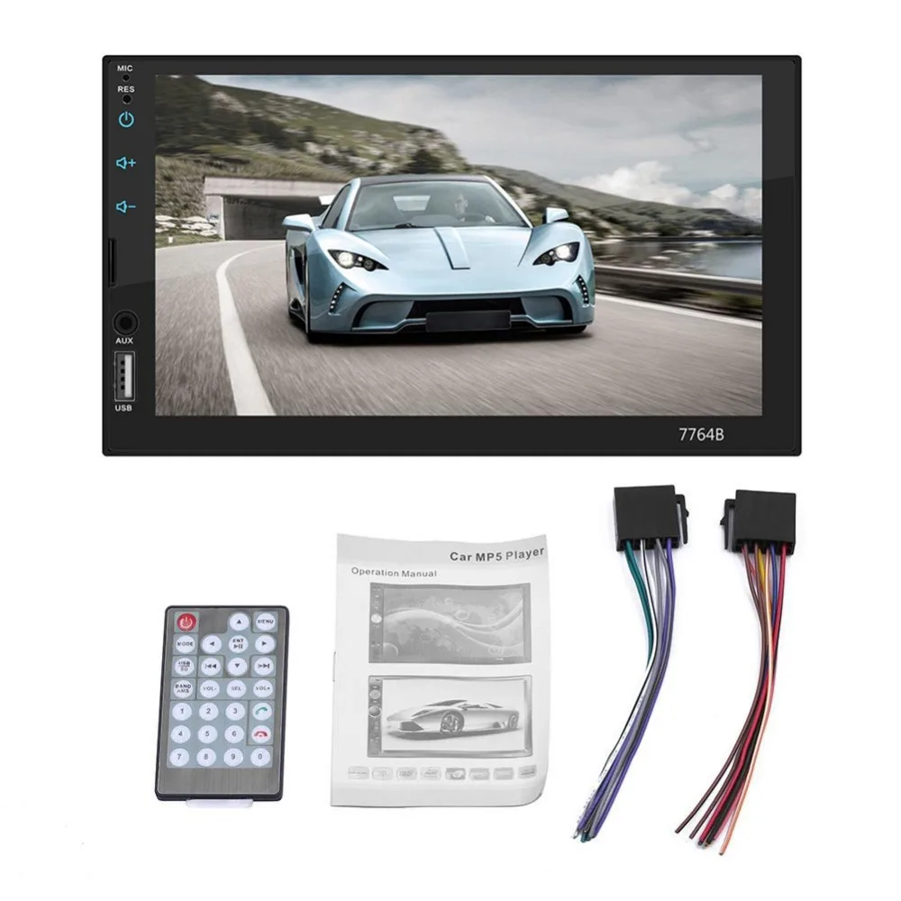 7 "2DIN 7018B автомобиля MP5 MP3 плеер Bluetooth Сенсорный экран стерео fm-радио HD Сенсорный экран Поддержка заднего вида Камера дропшиппинг