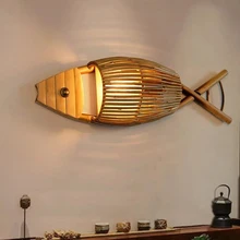 Creative Bamboo Lamp Cafe Bar Tea Room Living Room Restaurant light aisle corridor stair hotel bedside wall lamp bra wall sconce retro chinese wall lamp wall sconce antique wood parchme stair aisle corridor bedroom living room cafe lamp e27 wall light bra