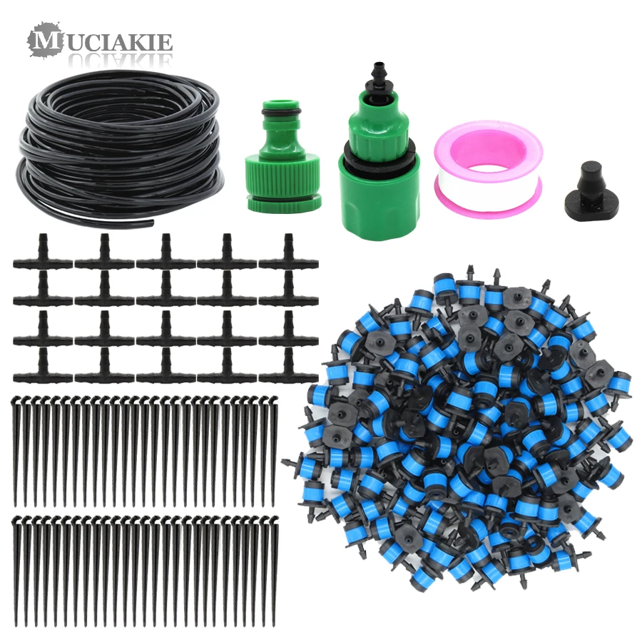 

MUCIAKIE 25M Drip Irrigation System Automatic Plant Self Watering Garden Adjustable 360 Degrees Scattering Sprinklers Watering