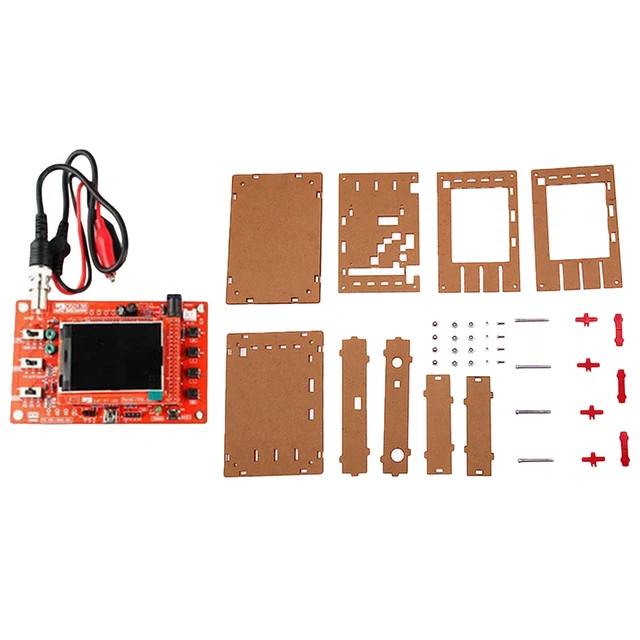 Best Quality 2.4" TFT Pocket-size Digital Oscilloscope Kit DIY Parts Handheld + Acrylic DIY Case Cover Shell for DSO138