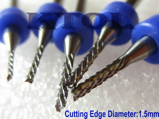 Down Cutting 1/8*1.5mm PCB Printed circuit board router bits set NEW