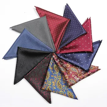 

Fashion Square Men's Wedding Business Men's Suit Shirt Pocket Towel Polyester Silk Square Towel Bracket Small Handkerchief