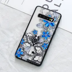 3D цветок цветочный кружево чехол на Samsung galaxy s10+ Samsung s10 plus case cover чехлы красивый цветочный принт пластик спина чехол галакси гелакси гэлакси