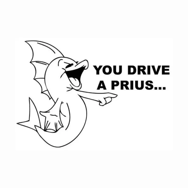 14,7 см * 10 см креативная Мода Hippocampus You Drive A Prius автомобильные наклейки C5-1484