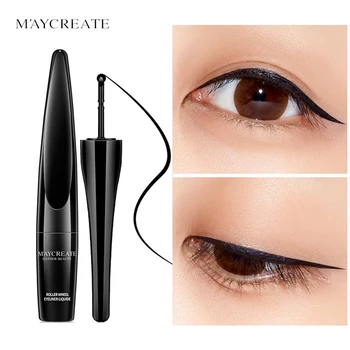 

Maycreate Brand New Style Roller Wheel Eyeliner Long Lasting Waterproof Sweatproof Black Liquid Eye Liner Pencil Makeup Tools