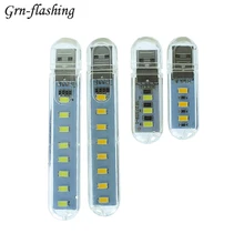 1Pcs Mini Protable USB LED lamp Book lights 3leds 8leds 5730 SMDs Reading Camping Bulb Night light For PC Laptops Notebook