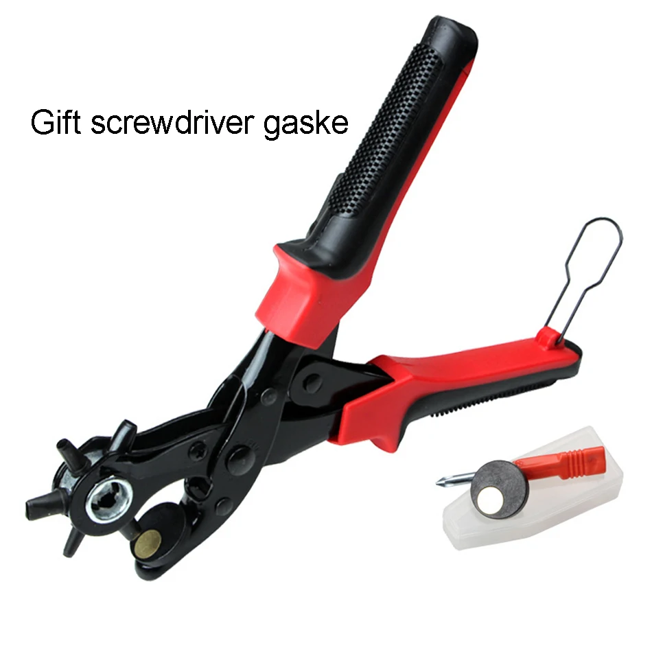 DIY Leather Hole Punch Belt Revolving Puncher Eyelet Hand Pliers Craft Tools Fabrics Sewing Strap Machine 10 Inch | Инструменты