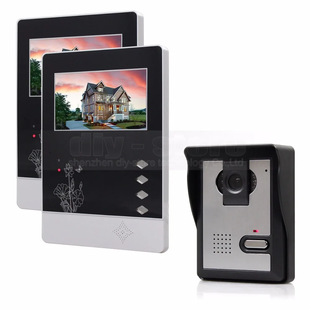 DIYSECUR 4.3 inch Indoor Monitor + 600 TVLine HD Camera IR Night Vision Video Door Phone Video Intercom DIYSECUR 4.3 inch Indoor Monitor + 600 TVLine HD Camera IR Night Vision Video Door Phone Video Intercom