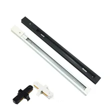 10 шт./лот 0,5 м/1 м светодиодный светильник для рельсов, алюминиевый светильник для рельсов, универсальный рельс для рельсов, 2 провода