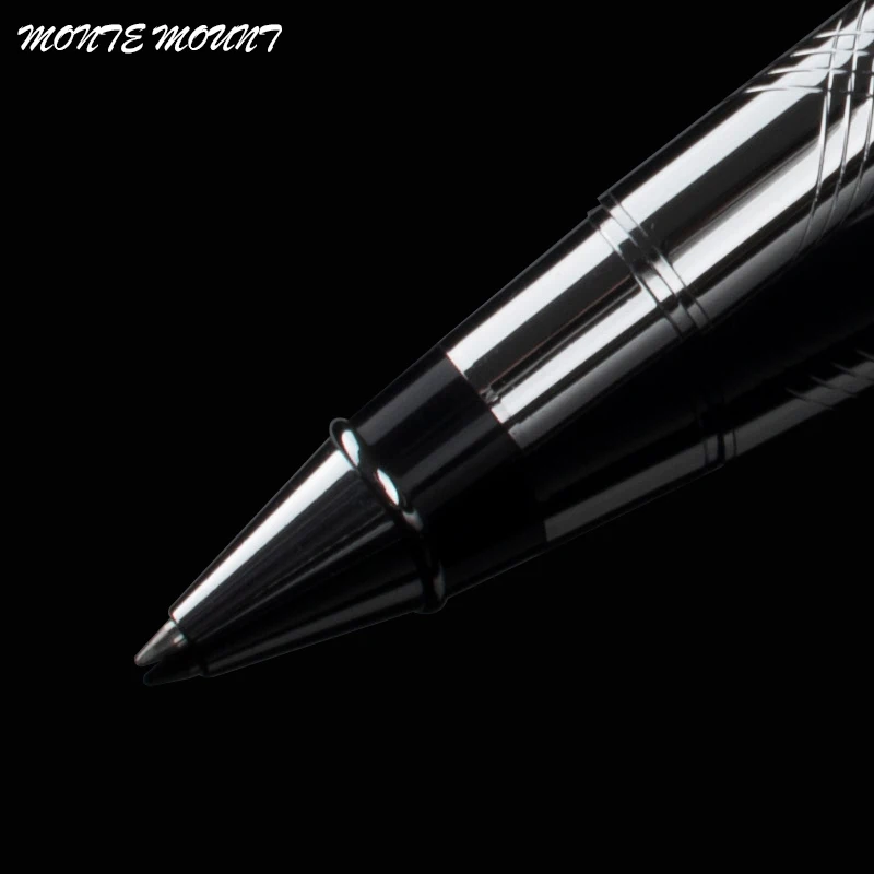

High Quality Special Edition Blue and silver arc barrel roller ball pen luxury Writing pen