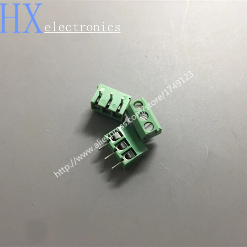 3.5mm Pitch Screw Terminal Connector 2 Pin 3 Pin Straight Leg KF350 Copper 0.17yuan_