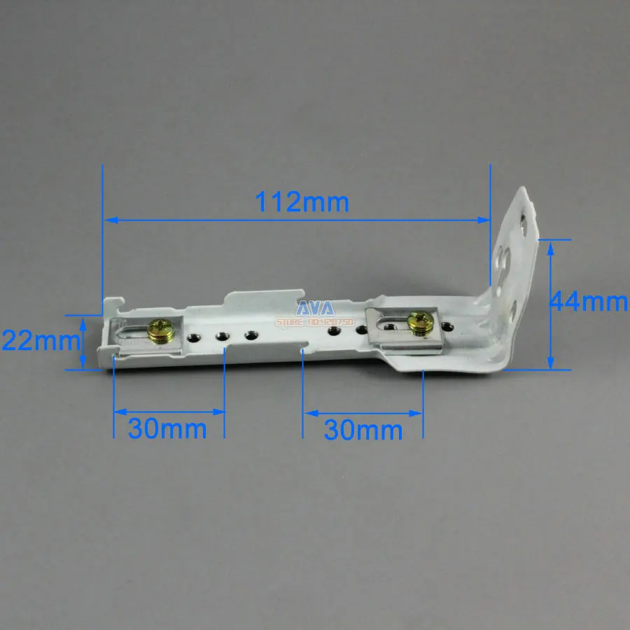 4 Pieces L Shape Curtain Track Bracket Curtain Dual Tracks Brace 112x22x44mm