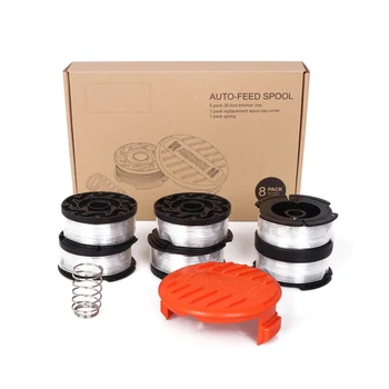 

Playing straw AF-100 String Trimmer Spool Refills Line with Spool Cap Covers grass Eater Spools Compatible with Black Decker