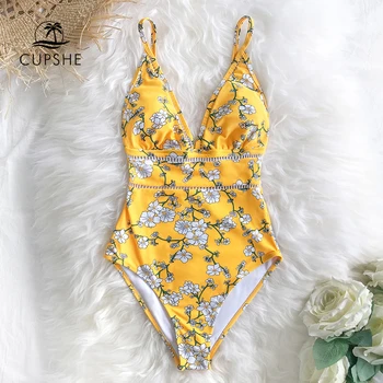 CUPSHE Sexy Yellow Pear Blossom