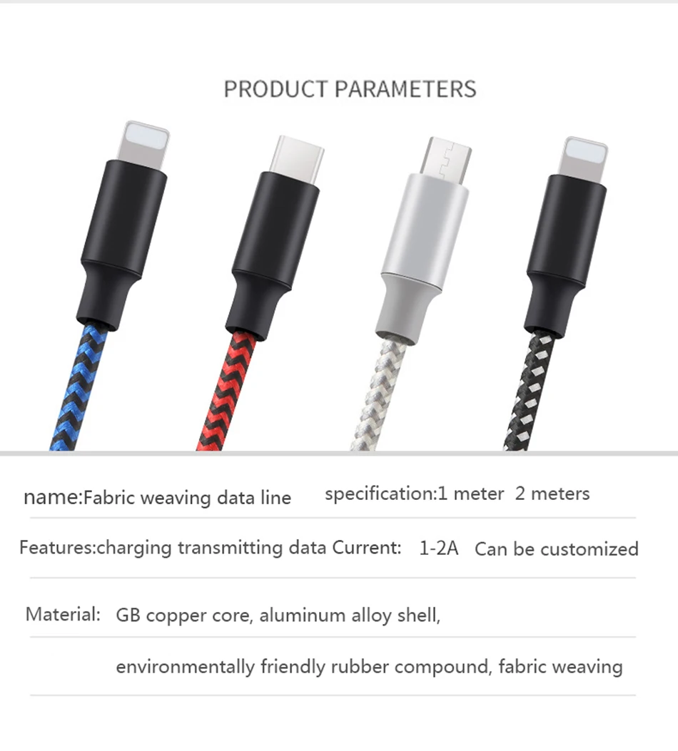 NOHON Nylon Charger Cable Quick Charging For iPhone X 10 8 7 6 5 Plus For iPad Mini IOS 9 10 11 Phone Lighting Charge Cables 1M (11)