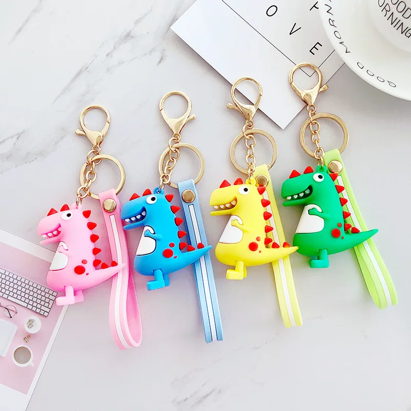 

High quality 2019 new cartoon keychain cute dinosaur doll keychain children's toy keychain ladies Charm accessory pendant car