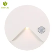 Mrosaa Wall Lamp USB Rechargeable PIR Motion Sensor Light Control LED Night Lamp Wall Light for Cabinet Toilet Aisle Corridor