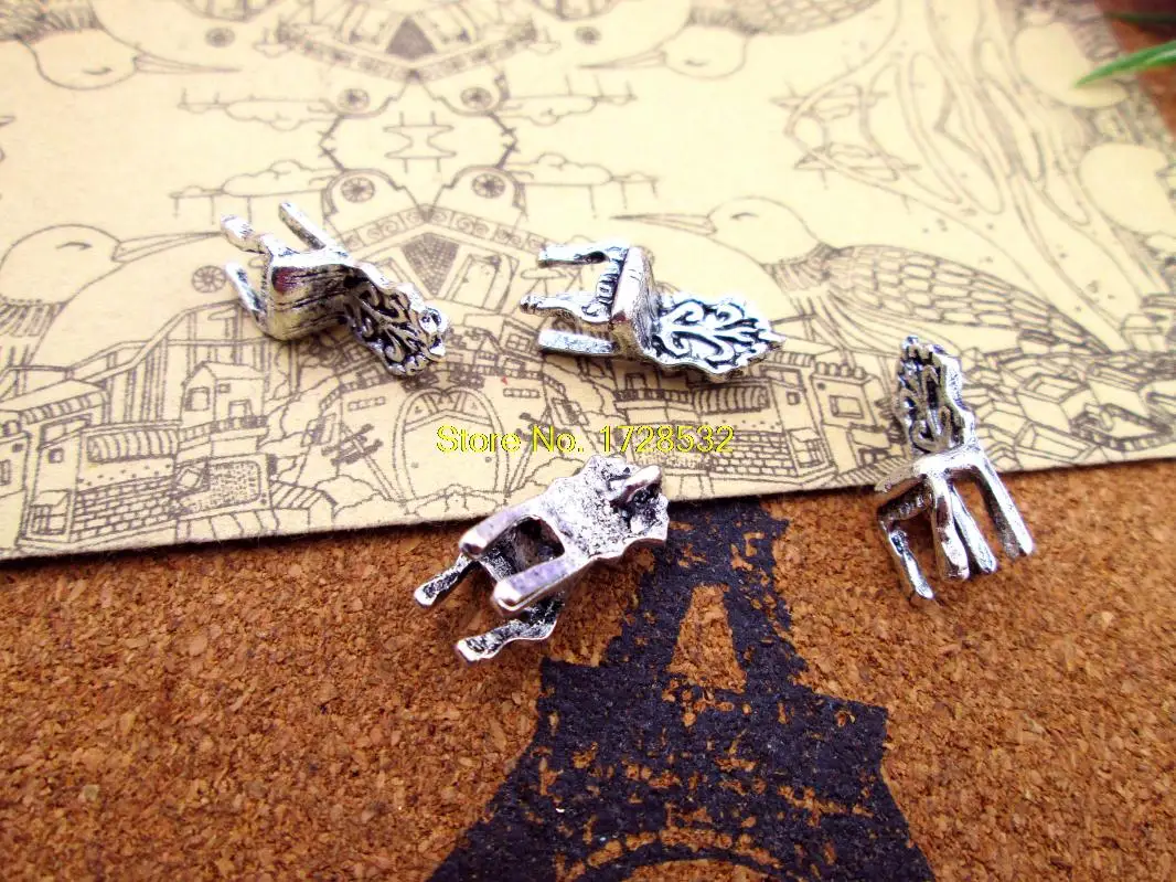 

20pcs- chair Charms Antique Tibetan silver 3D chair pendants 19x8x7mm