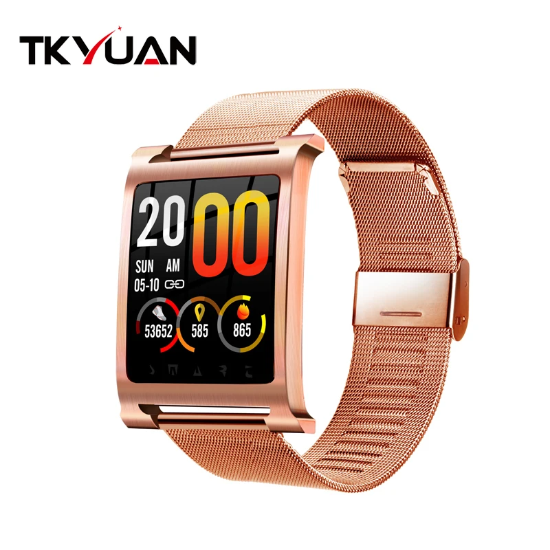 

TKYUAN K6 smart watch 1.3 inch full screen touch 3D colorful UI aviation grade metal material shell color screen smart bracelet