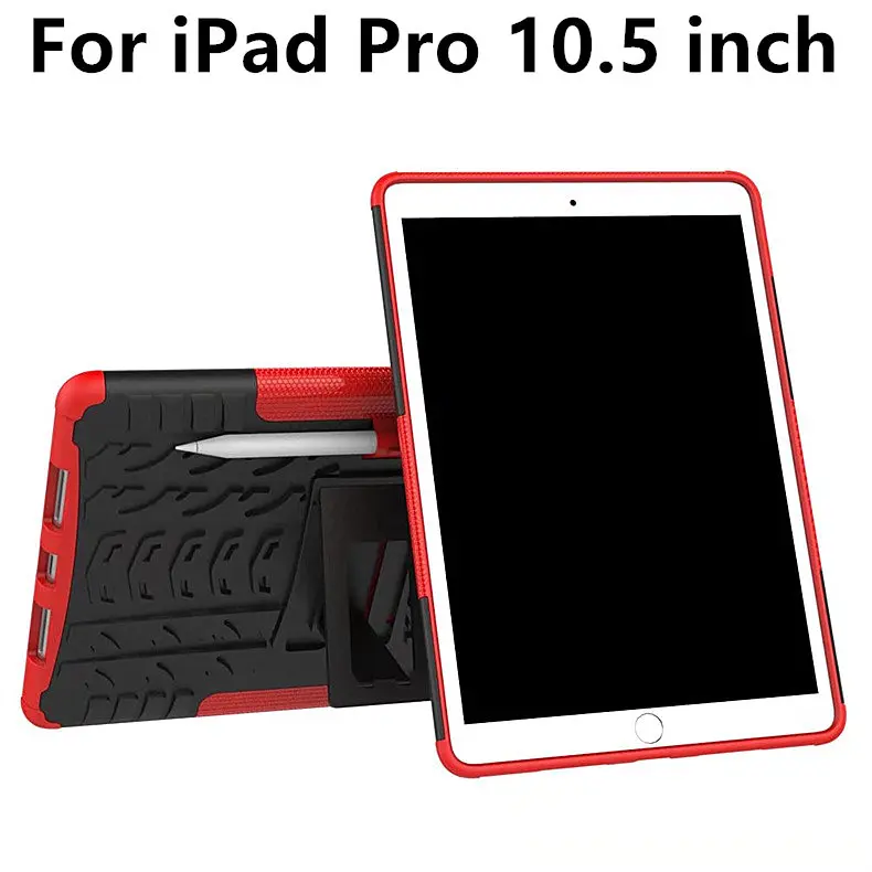 

Case For iPad Pro 10.5 inch TPU Case Pro10.5 Armor Shockproof Heavy Duty Silicon PC Stand Smart Cover Protective shell PU Cases