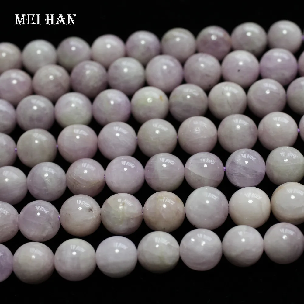 

Meihan wholesale natural Madagascar kunzite 9.5-10mm (approx 38beads/set) smooth round gem stone beads for jewelry DIY design