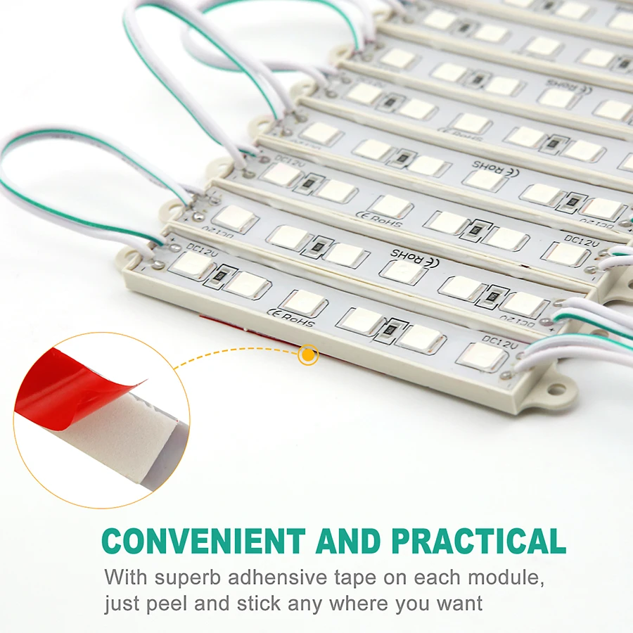 Super Bright SMD 5054 LED Module Light 6LEDs DC12V Waterproof Store Window Lights LED Advertisement Module Light Lamps (Green) (70)