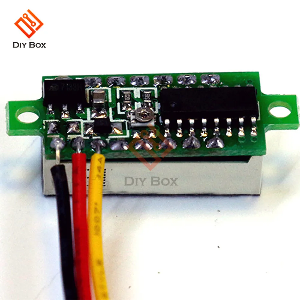 0,28 дюймов DC светодиодный цифровой вольтметр 0-100 в измеритель напряжения авто мобильный измеритель напряжения 12 В красный зеленый синий желтый