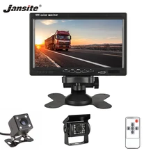 Jansite 7 “Wired Auto monitor TFT Car Rear View Monitor Parcheggio Rearview di Visione Notturna 18 LED Impermeabile di IR + reverse Camera