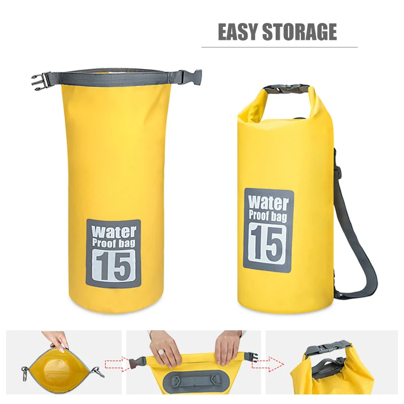 Bolso seco impermeable Paquete de saco de natación Rafting kayak río Trekking flotante vela canoas de navegación agua Trekking XA874WD
