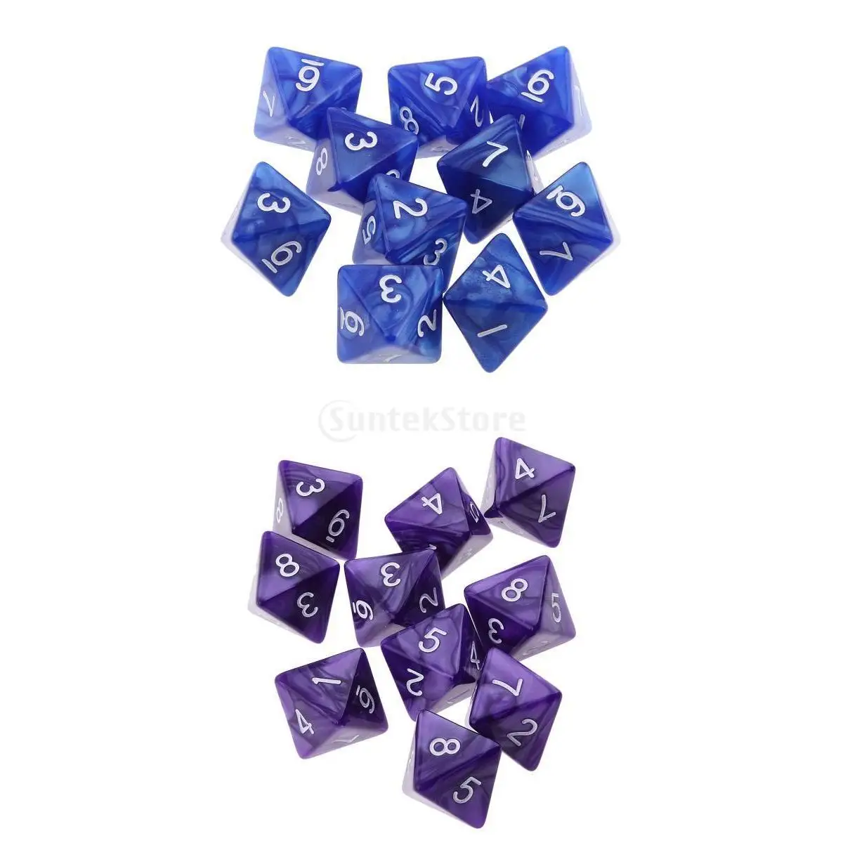 20pcs 8-Sided D8 Dices for D&D Dungeons & Dragons Roleplaying Game RPG Accessory Purple Blue