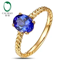 Real 18K Gold 2.32ct Violest Blue Tanzanite zásnubní prsten Doprava zdarma