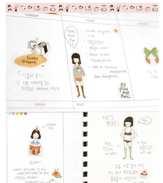 6 листов/набор Пони коричневая бумажная кукла ПВХ прозрачный Скрапбукинг рисунок стиль Декор для ежедневника наклейки