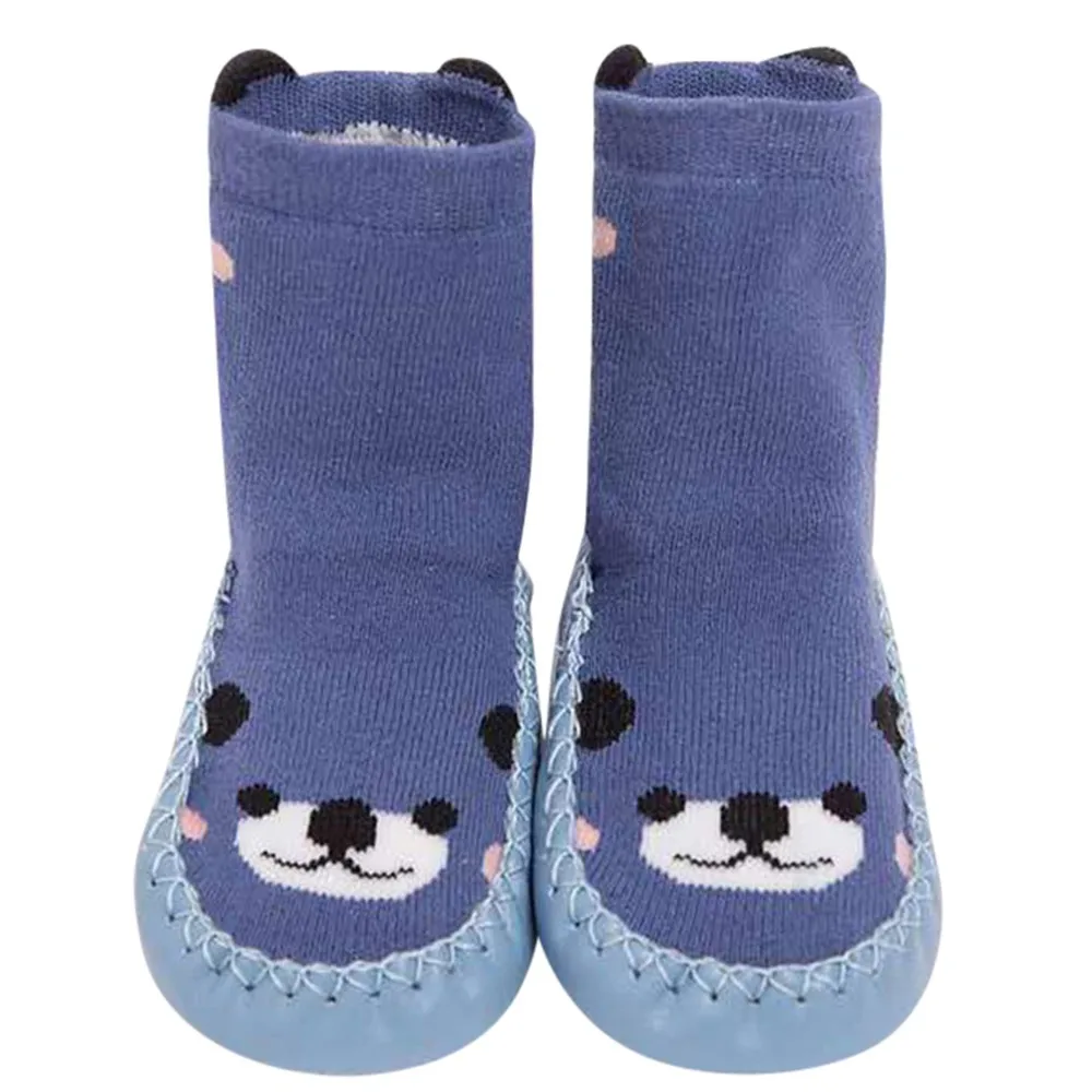 Детские толстые теплые нескользящие носки с рисунками животных для маленьких девочек и мальчиков носки для новорожденных skarpetki niemowlak/детские носки