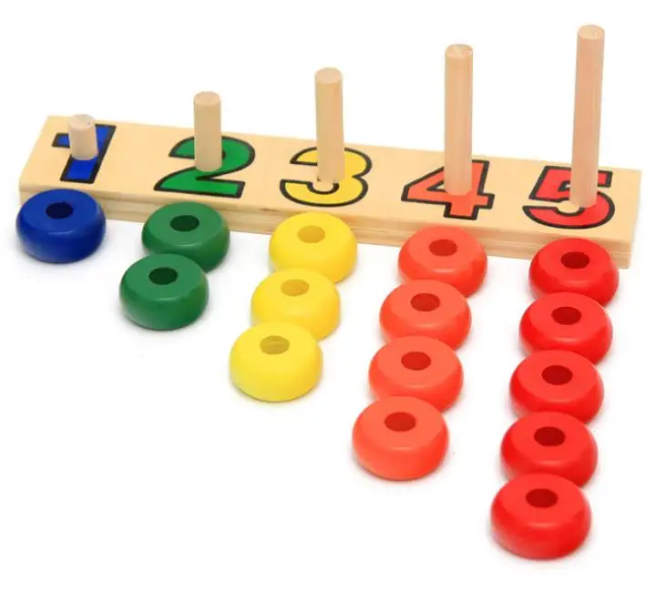 

Jenga montessori math toy Children Wooden Montessori Materials Learning To Count Numbers Early Education Teaching Math Toys