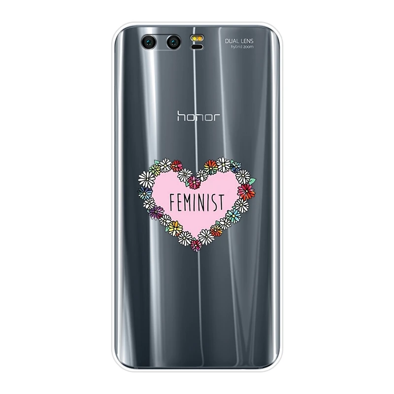 Чехол для телефона из ТПУ Huawei Honor 7 8 9 10 Lite феминистская девушка силиконовая задняя