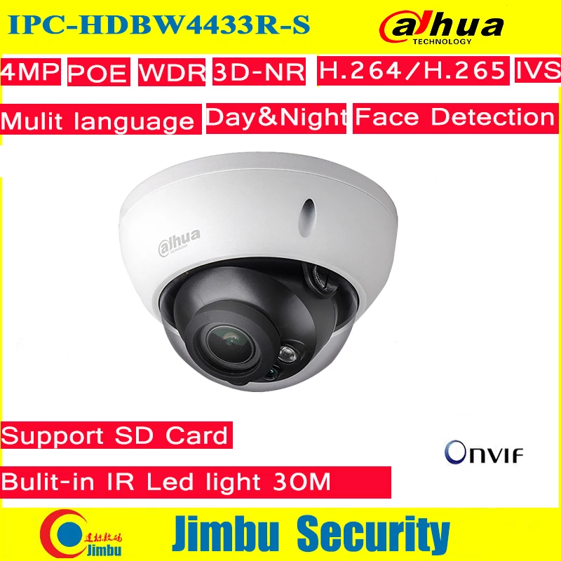 Dahua-IP-Camera-4MP-POE-IPC-HDBW4433R-S-H2-65-night-vision-starlight-IR50M-with-Micro