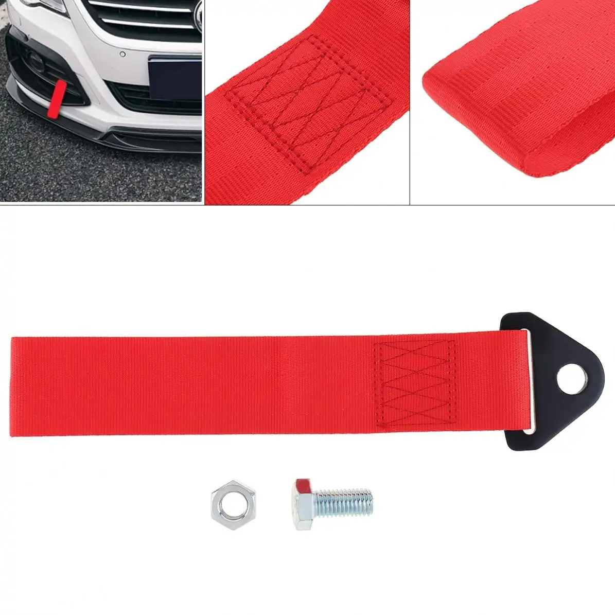 2 بوصة العالمي 25 سنتيمتر سيارة أصلحت الجر حزام شاحنة سحب الحبال مقطورة هوك مع مسامير و المكسرات