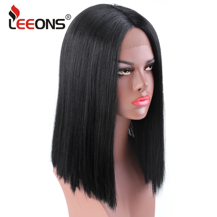 Leeons Popular High Quality Synthetic Wig Lace Wig Synthetic Long Kinky