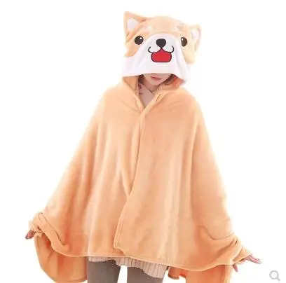 1x1,7 м милый стиль собаки шаль плащ взрослых с капюшоном одеяло кондиционера офисное одеяло для короткого сна подарок студента
