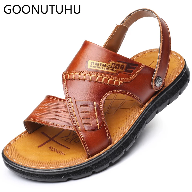 

2019 men's sandals casual leather summer breathable shoes man slippers fashion beach sandal shoe outdoor sandals for men slipper