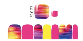 

16 Tips/Pc Fashion Summer Foot Toe Adhesive Nail Art Stickers Wraps Flower Cartoon Designs Waterproof Stickers F1025-1036