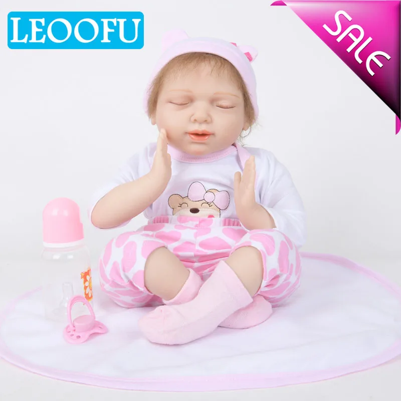 LEOOFU 50 см 20 дюймов подарок на Новый год bebe Кукла реборн игрушки с реалистичной